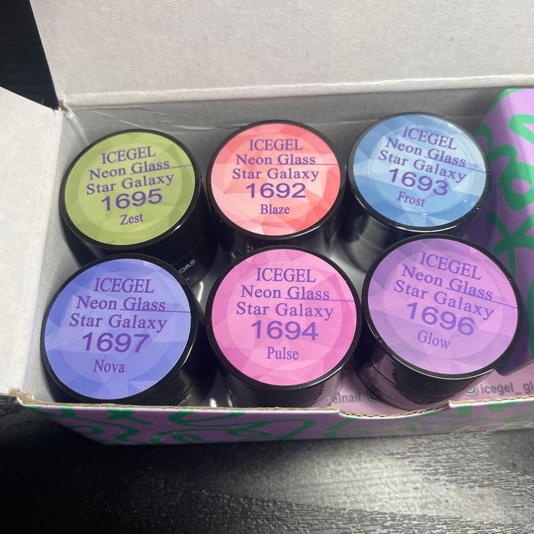 ジェルネイル・ネイルシール ICEGEL STAR GALAXY NEON GLASS GEL Star Galaxy Neon Glass [1692-1697] : ICEGEL