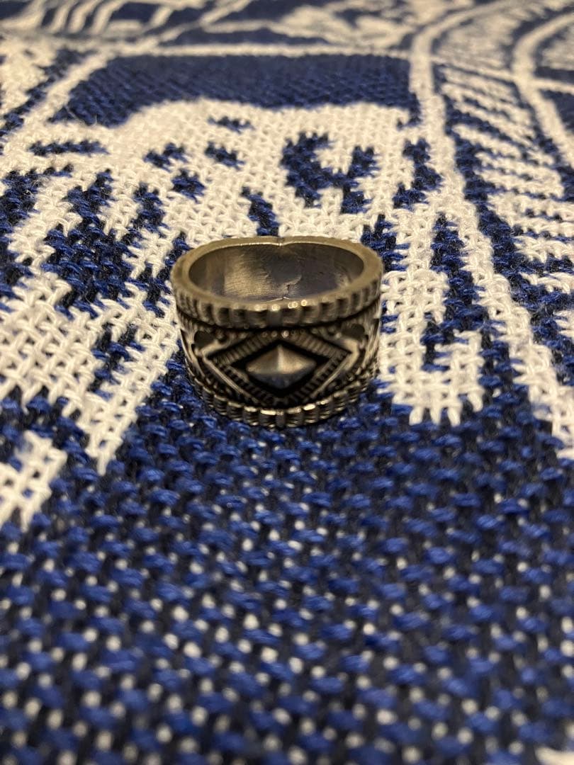 p*e様 値下げ<ハーマンスミス>スタンプワーク　シルバーリング　15号