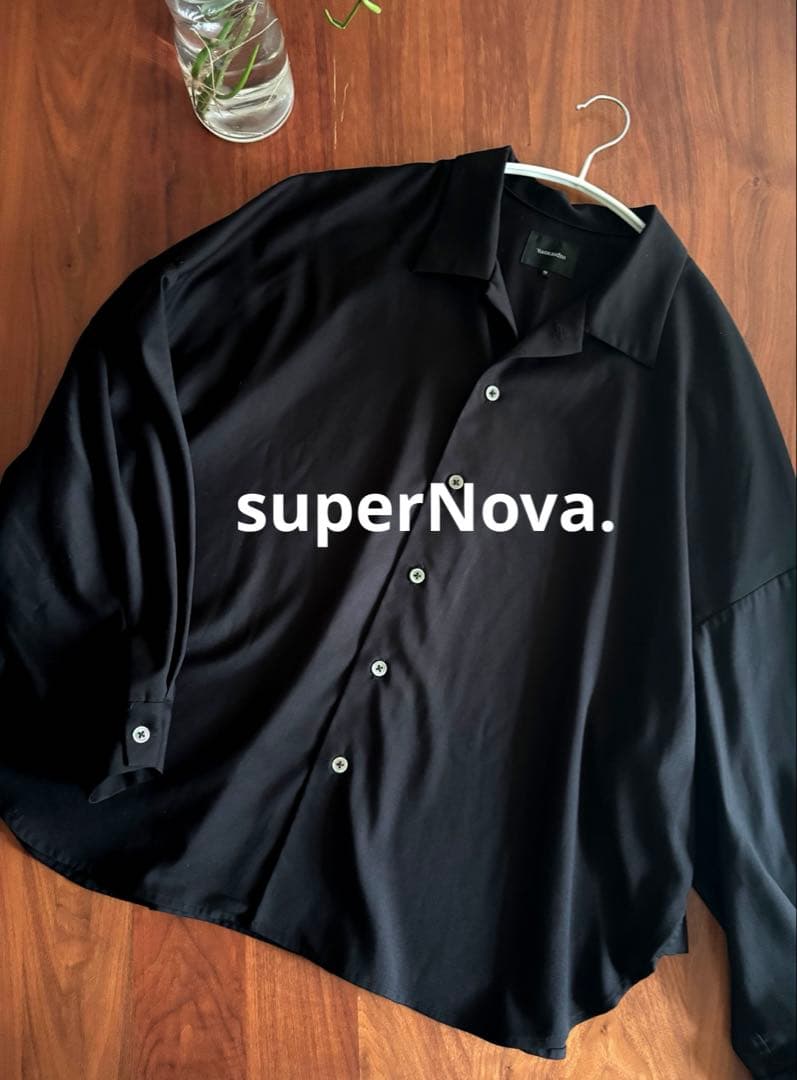 superNova. スーパーノヴァ　ビッグシルエットシャツ　ブラック