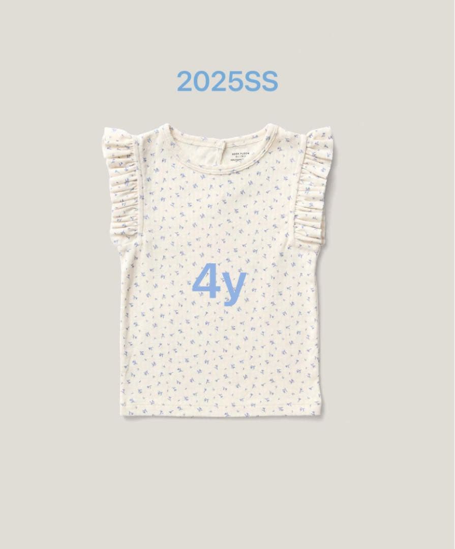 新品 SOOR PLOOM Frill Tee Blueberry 4y