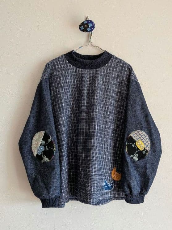 エルボーパッチ　プルオーバー☆ミナペルホネン　ハンドメイド