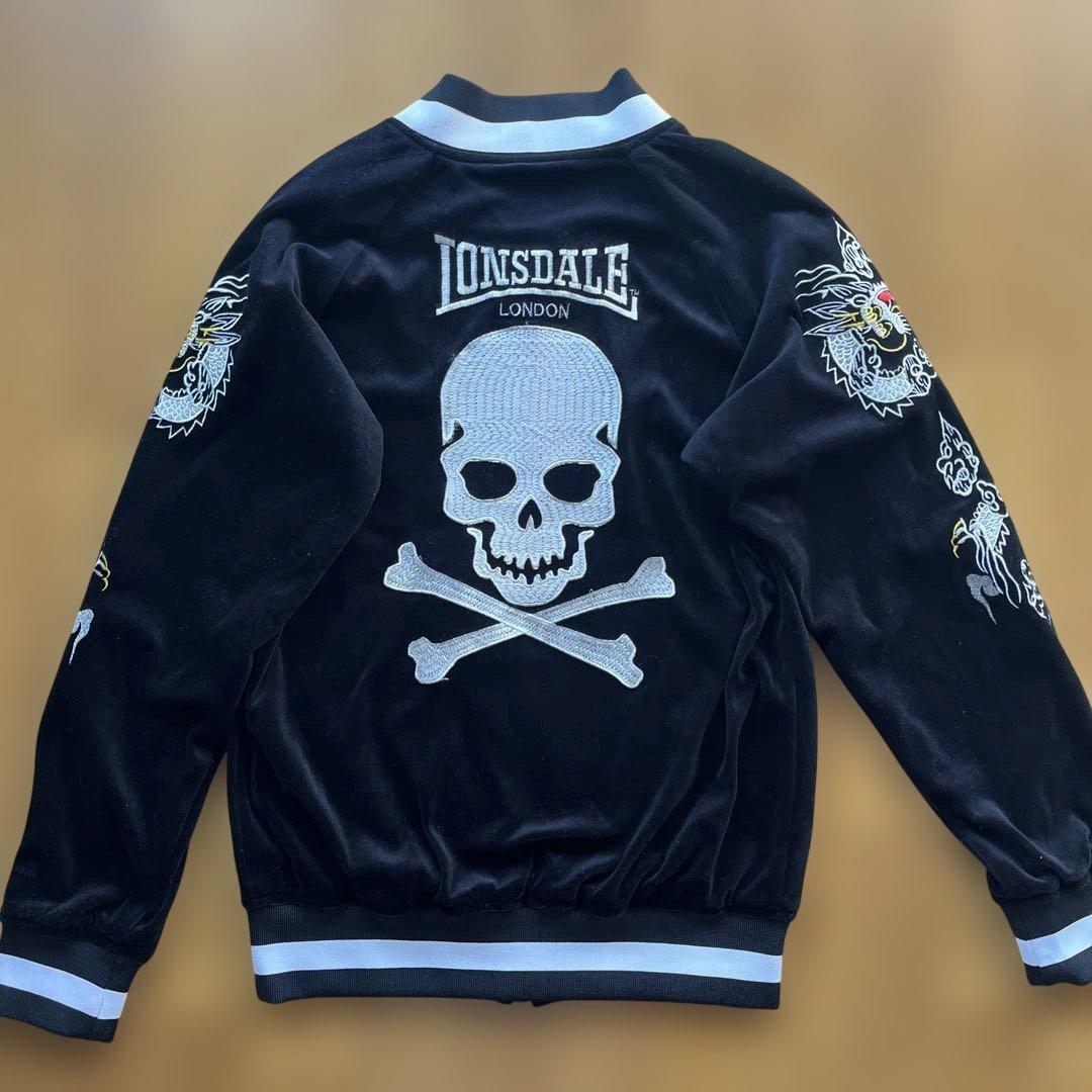 Lonsdale　ロンズデール　スカジャン　ベロア　スカル　ドクロ
