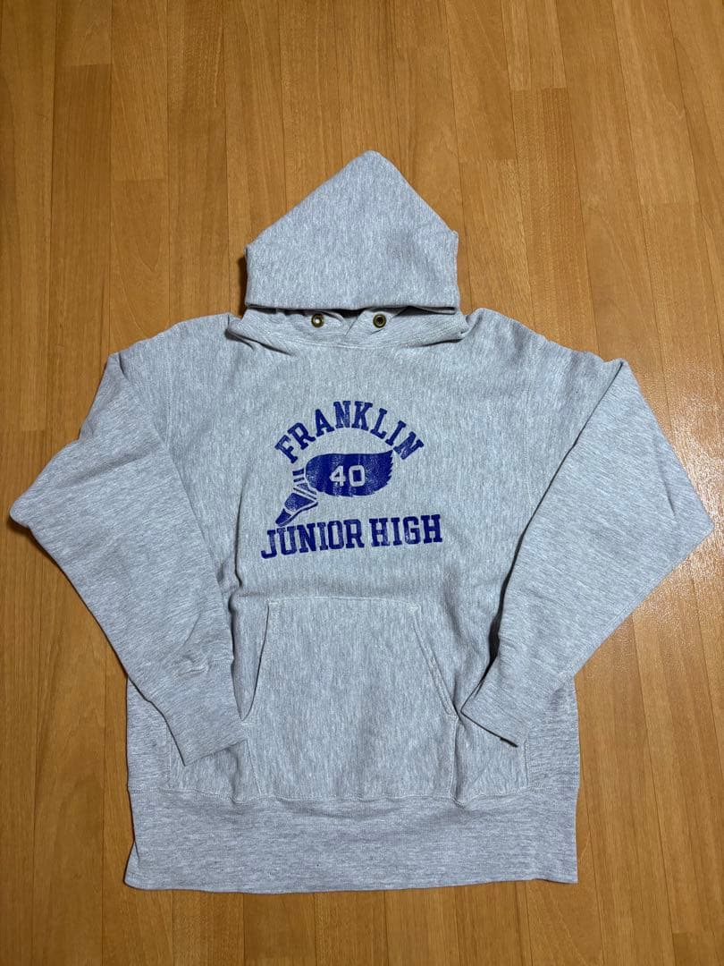 70s チャンピオン リバースウィーブ 単色タグ ウイングフット　USA製