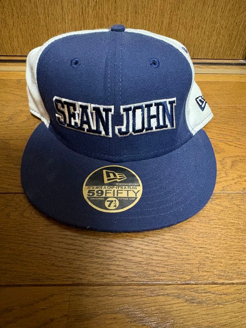 SEAN JOHN ネイビー/ホワイト キャップ 7 1/4