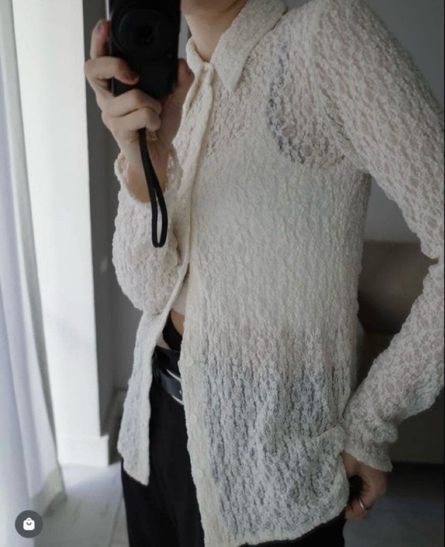 CLANE LADY LACE SHIRT size1 アイボリー - メルカリ