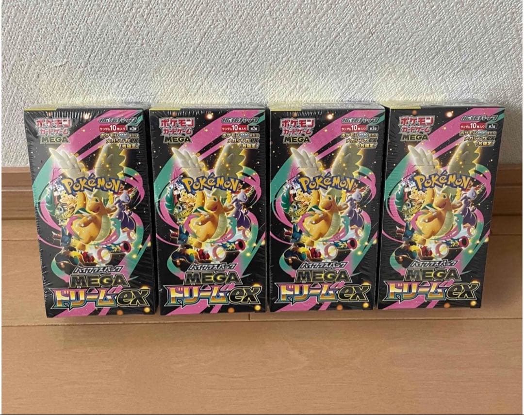 ポケモンカードゲーム MEGA ドリームEXシュリンク付き4個