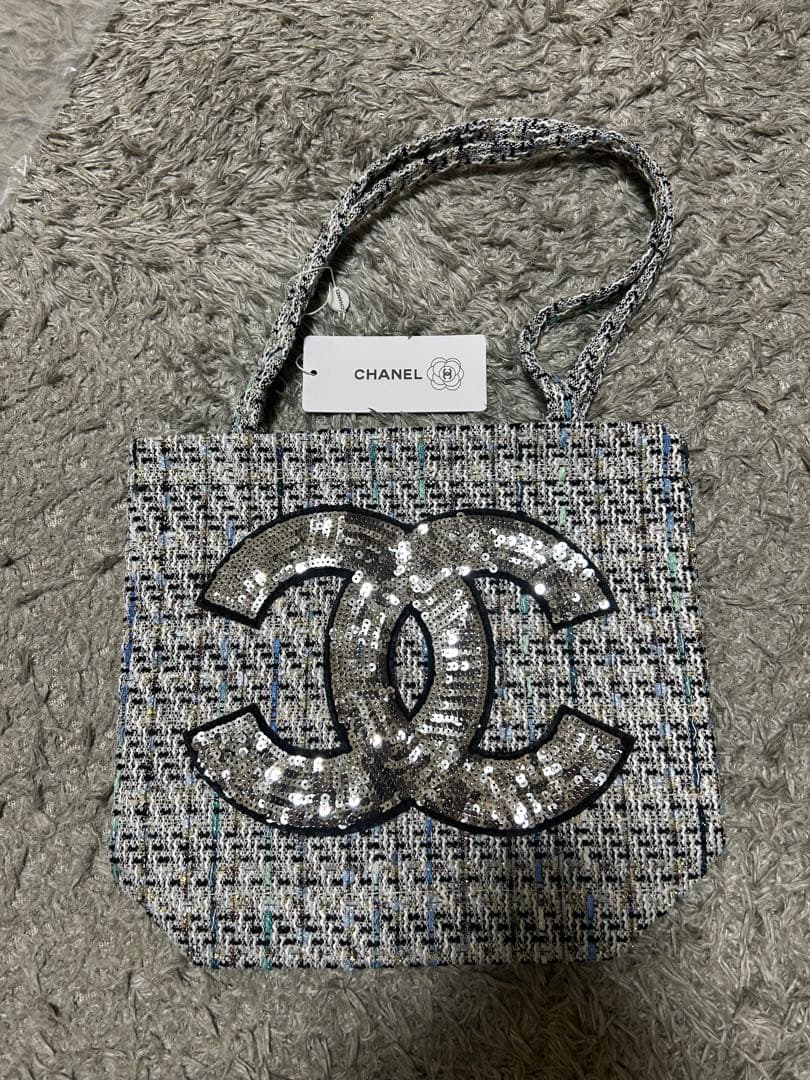 シャネル　ツイードバッグ　スパンコール　ノベルティ CHANEL ツイード トートバッグ スパンコール ノベルティ新品 - メルカリ