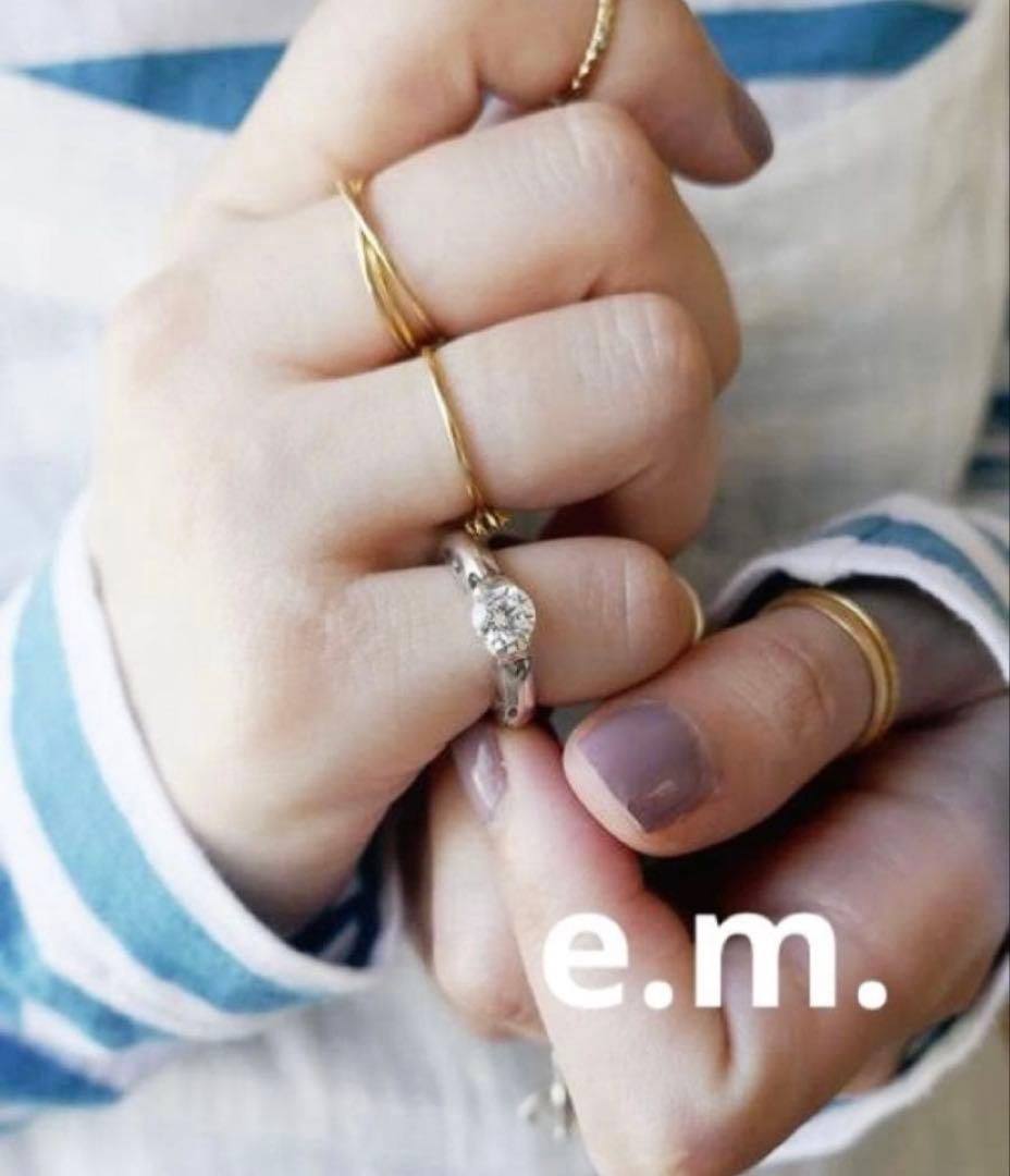 e.m. シルバー ジルコニア ピンキーリング 3号