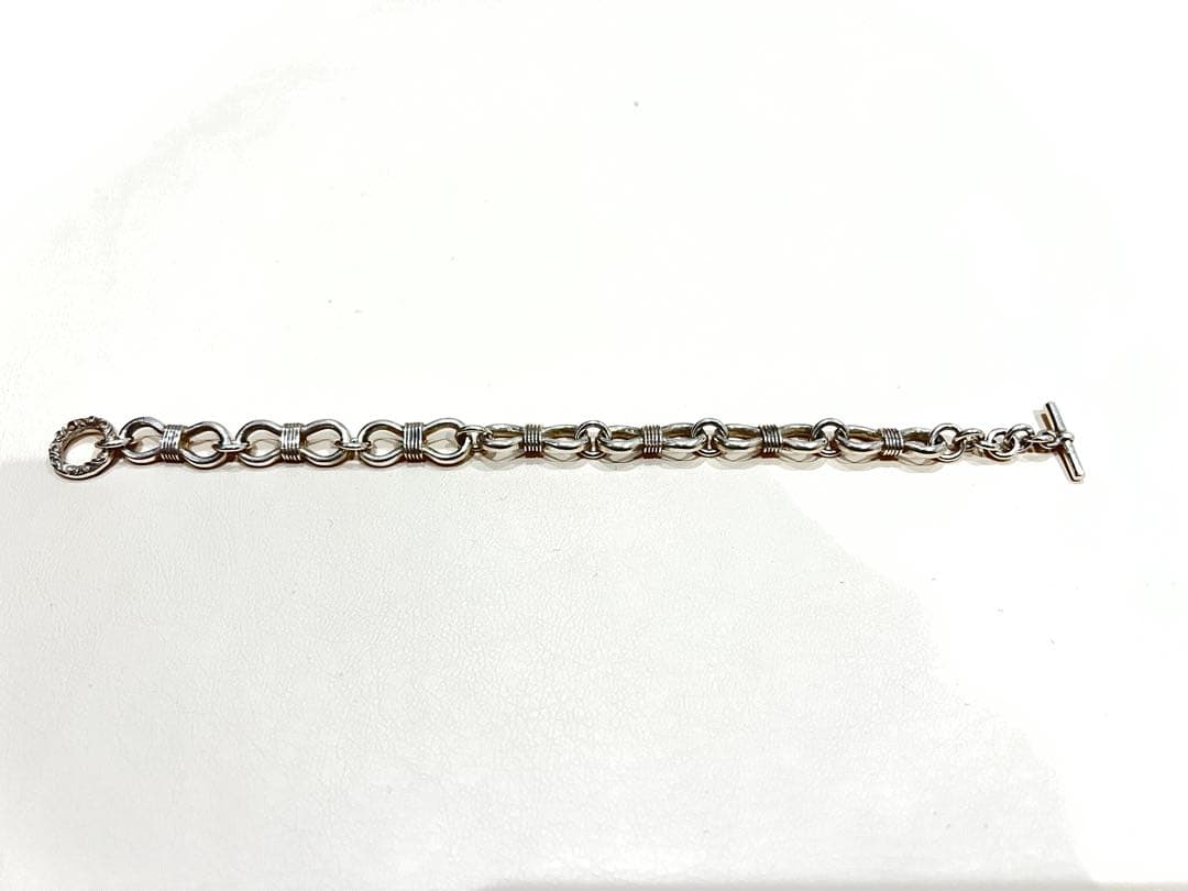 SAAD シルバー チェーンブレスレット 約20cm Tバー式