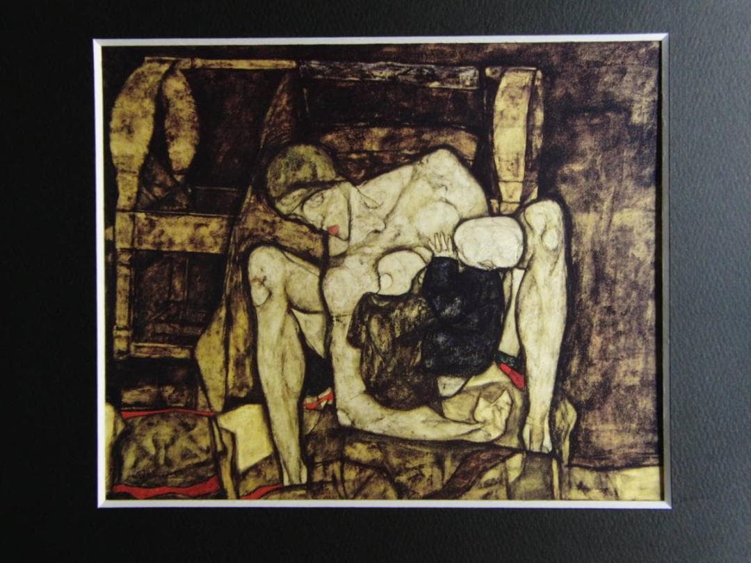 エゴン・シーレ、【盲目の母】、希少な画集画、状態良好