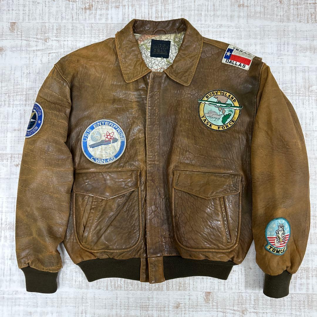 ダ*ー様 80S アヴィレックス A-2レザージャケット トップガンAVIREX