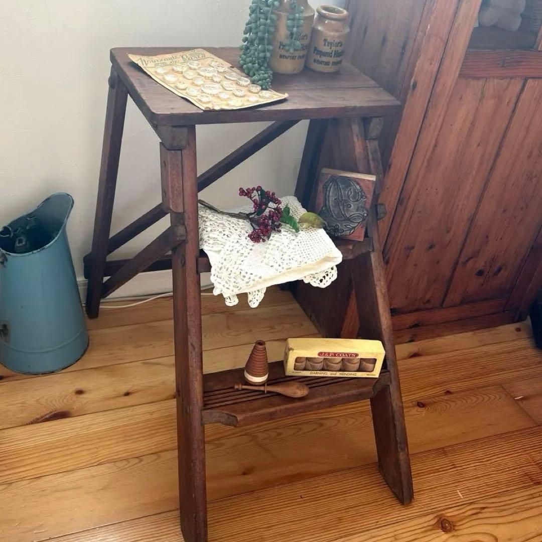 アンティーク　ステップラダー