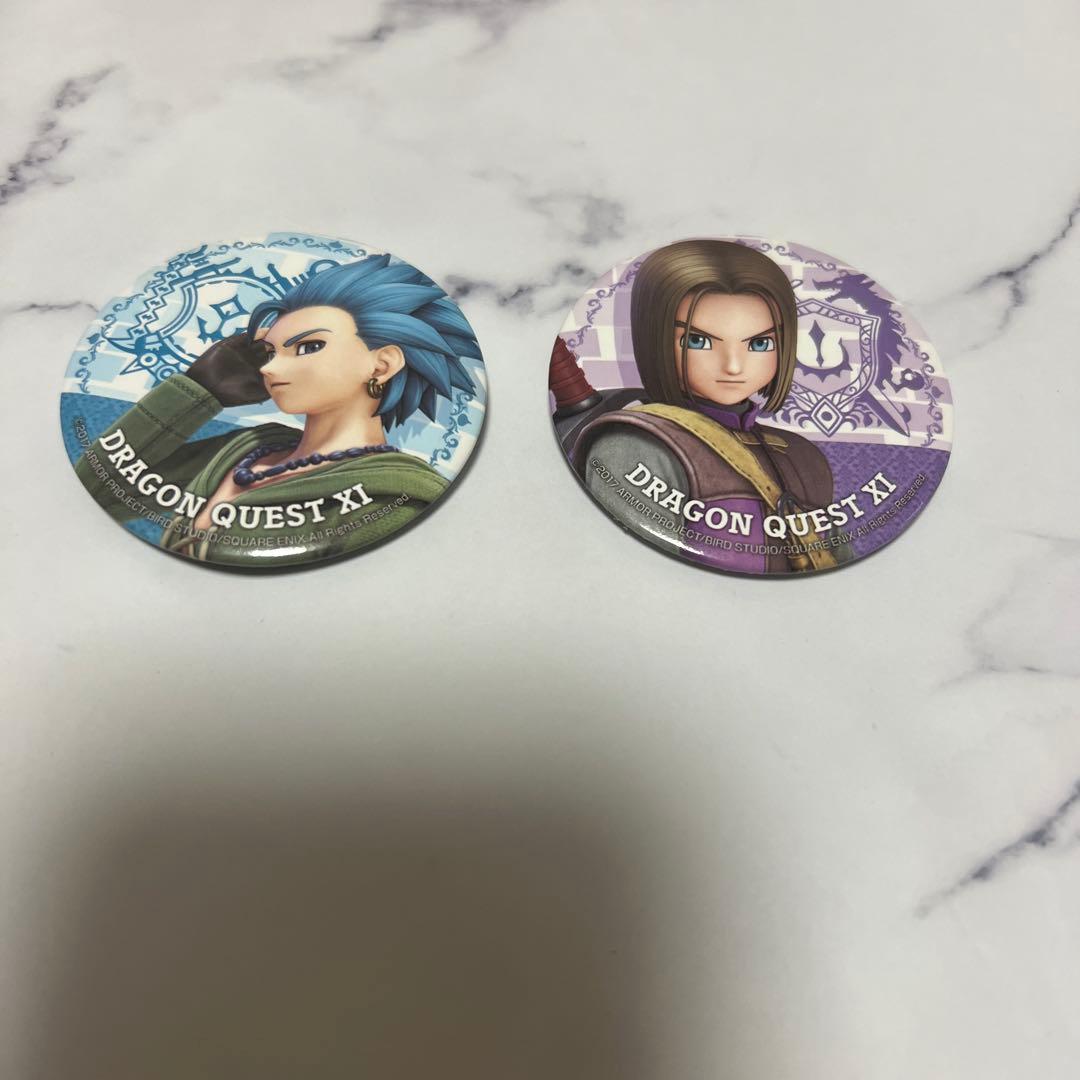 ドラクエ11 缶バッジ カミュ 主人公 ドラゴンクエストXI カンバッジ2個セット 主人公＆カミュ