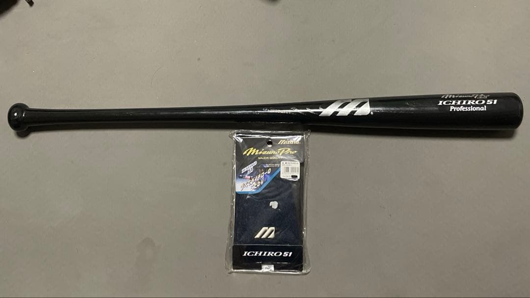 ミズノプロ　イチローモデル　バット　リストバンドセット ミズノ（MIZUNO）（キッズ）少年軟式用バット 野球 プロフェッショナル