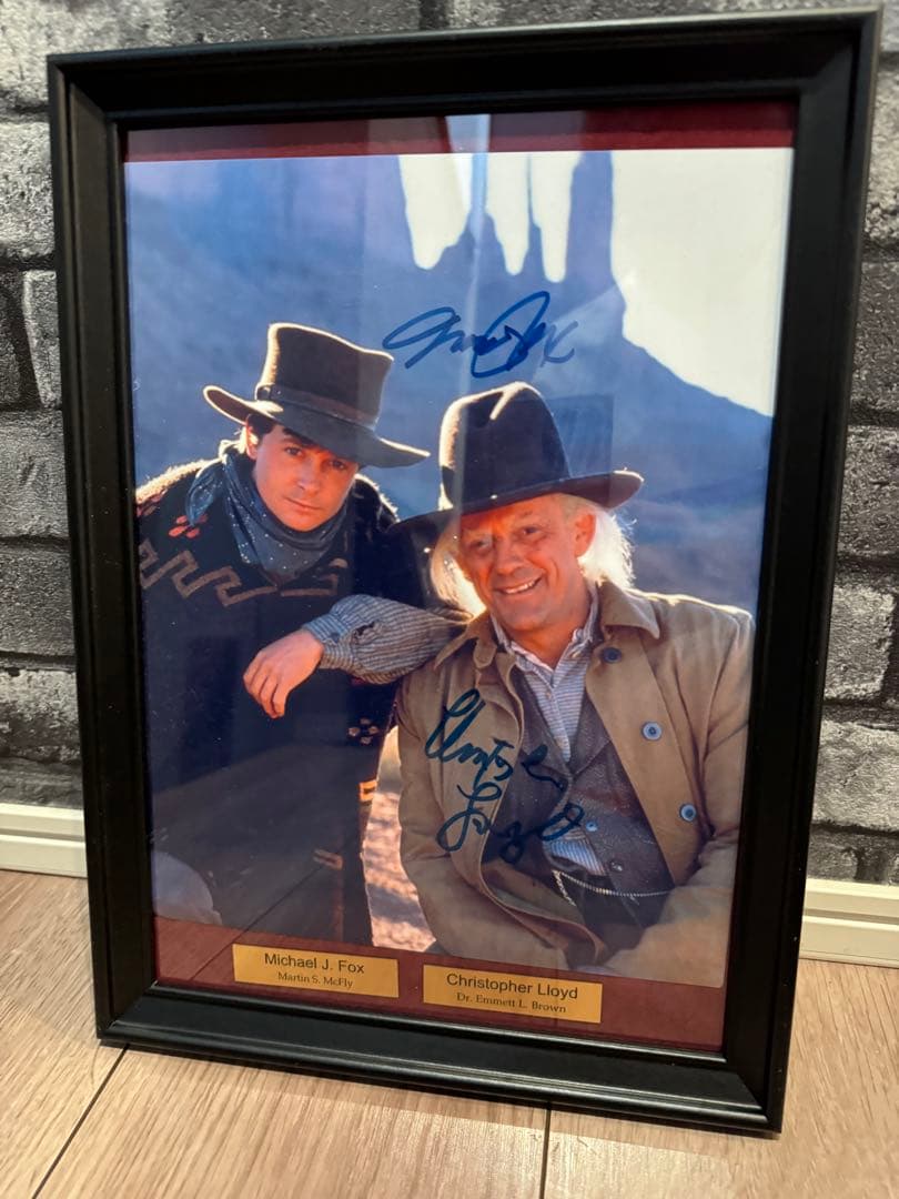 バックトゥザフューチャー　マーティ&ドク　直筆サイン バック・トゥ・ザ・フューチャー 映画脚本サイン 直筆サイン