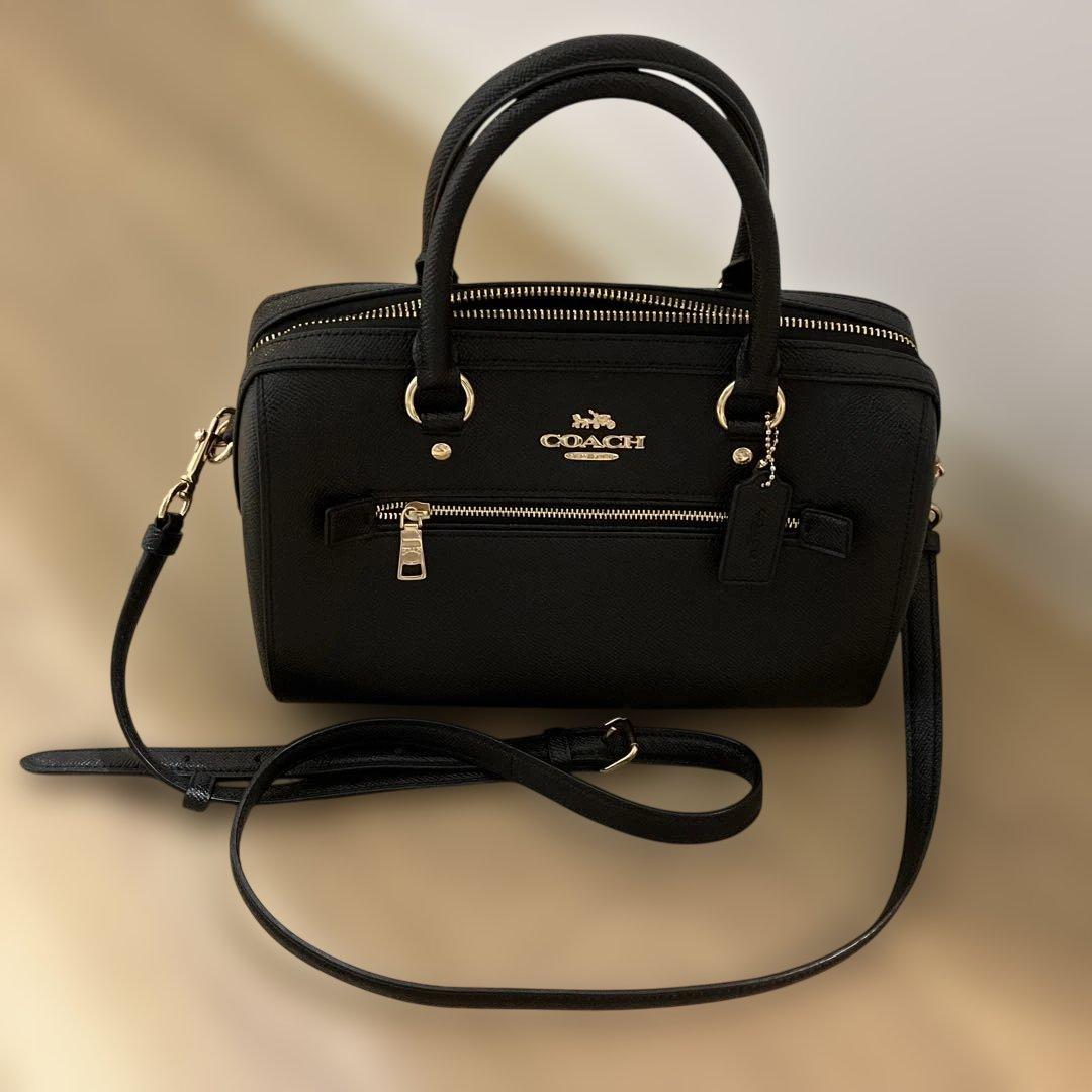 COACH ボストンバッグ コーチ レザー ブラック