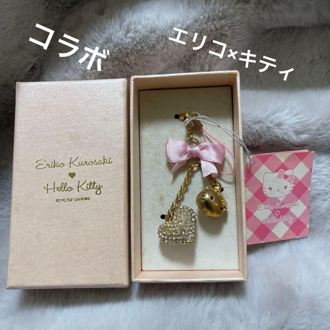 【希少・レア】ハローキティ/vivitix/黒崎えり子/ストラップ/ハート