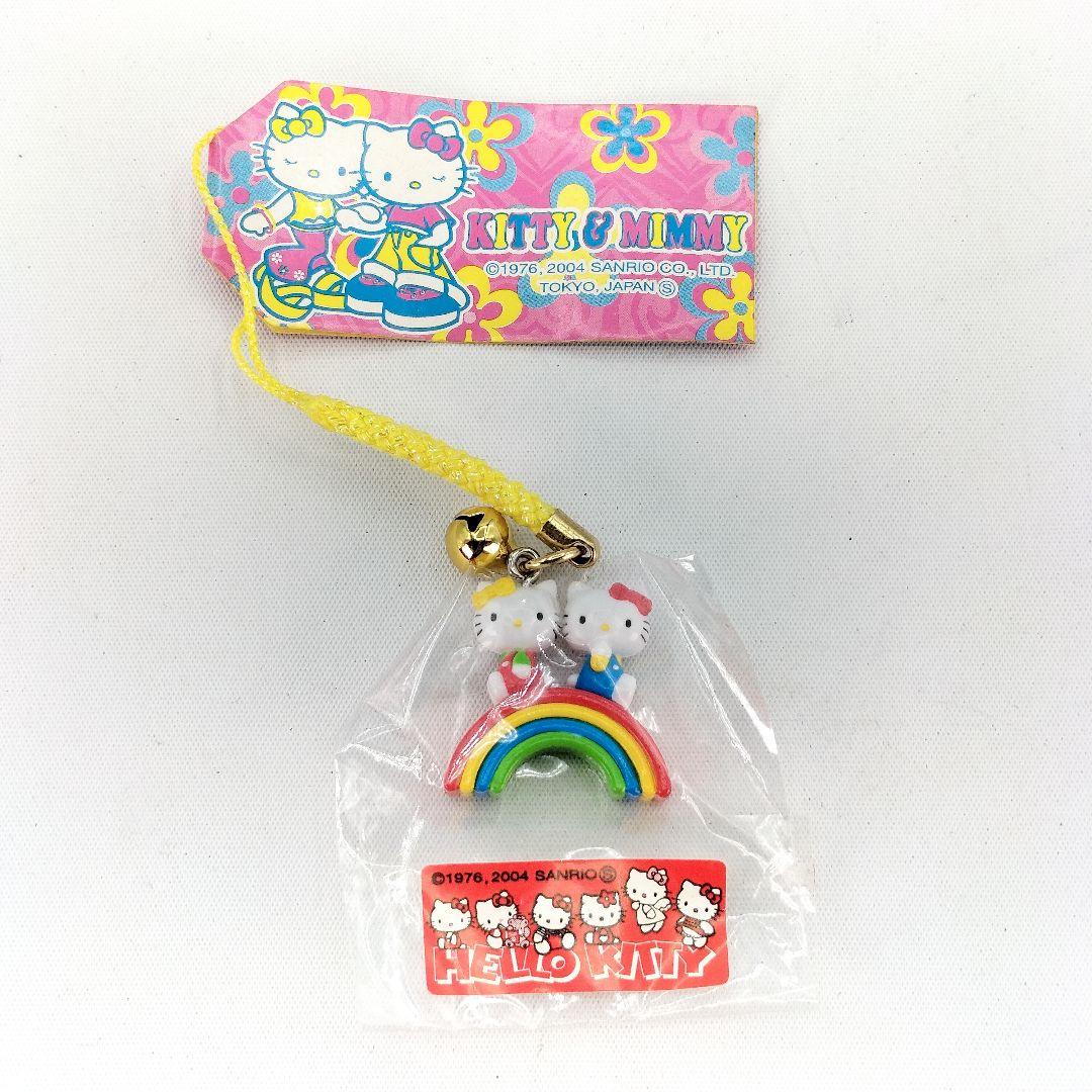 未開封 ハローキティ ミミィ ストラップ 根付け ストリート レインボー