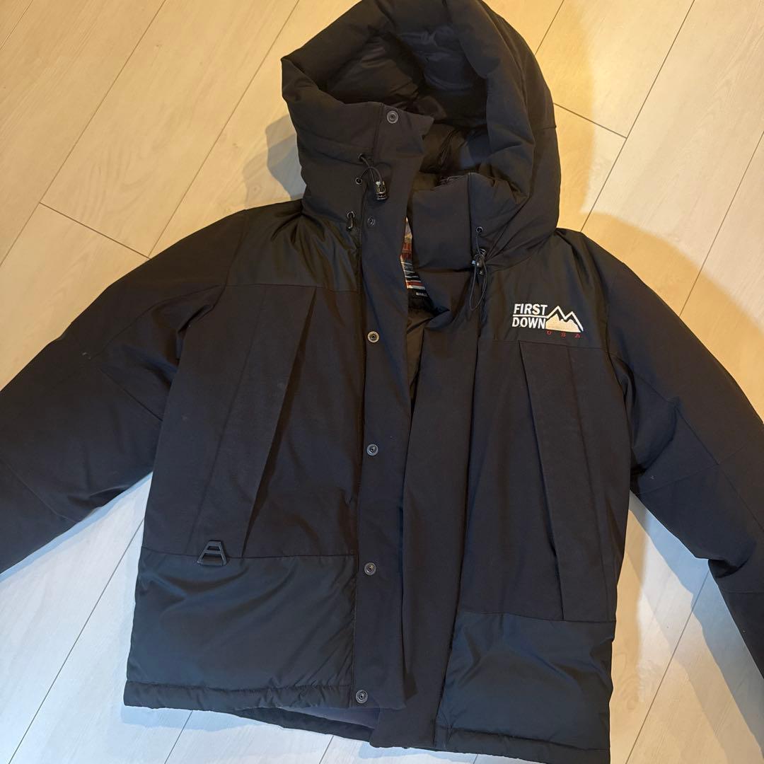 FIRST DOWN ブラックダウンジャケット Sサイズ