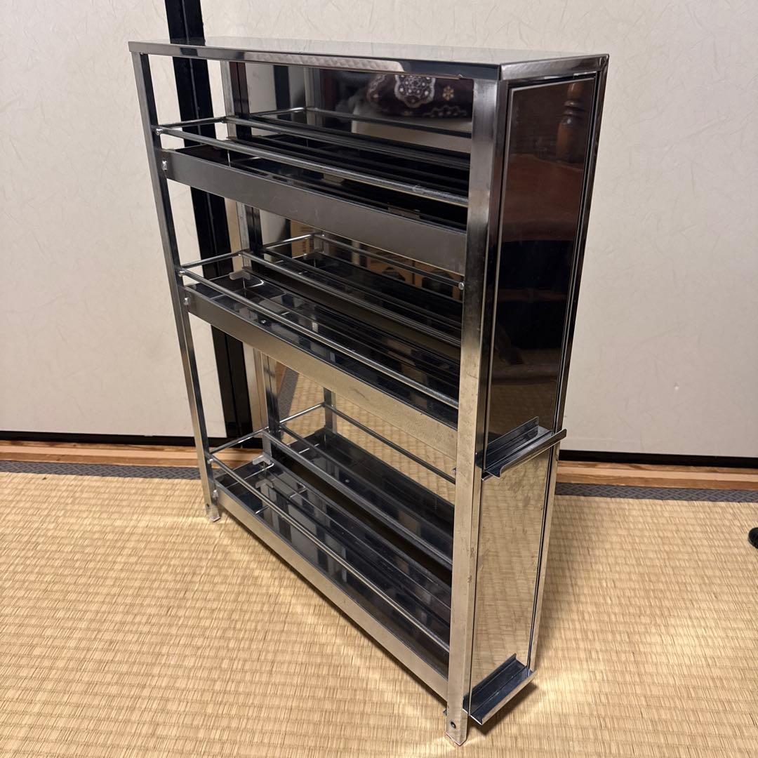 ディノス キッチン ステンレス製 大量スパイスステーション 3段 ステンレス製 大量スパイスステーション 3段 通販 - ディノス