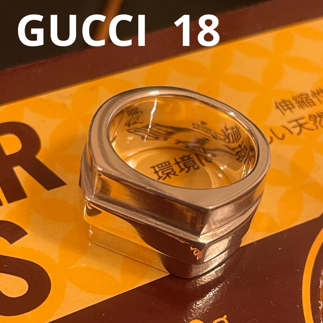 GUCCIリング 18号 シグネットリング 印台　スターリングシルバー925 楽天市場】GUCCI(グッチ) シグネットリング 印台 16号 シルバー(SV925
