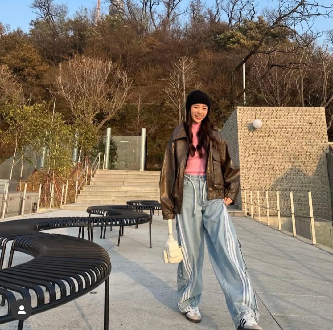 adidas デニム パンツ 25 adidas]☆25SS☆韓国人気☆ADILENIUM SEASON 3 DENIM ZIP PANT (adidas