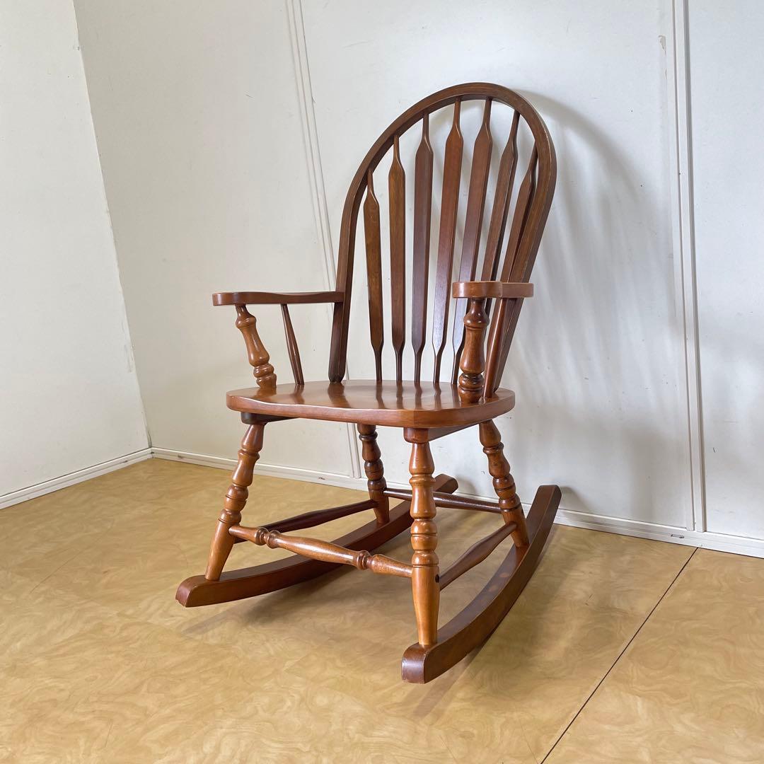 ロッキングチェア アームチェア 椅子 チェア 木製 ビンテージ カントリー ワンランク上のカッコよさ♪ ロッキングチェア VC110-018