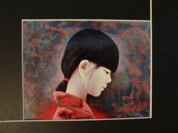 智内兄助、花人、新品額装付、画集画、状態良好