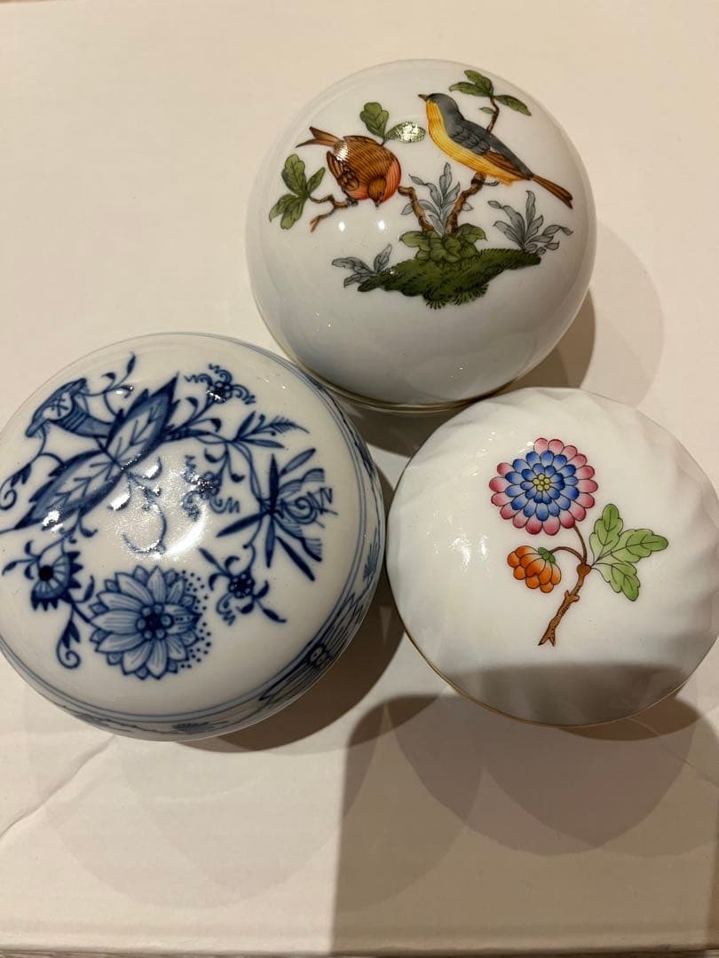 MACO　マイセン、ヘレンド2つの3つセット　ボンボニエール