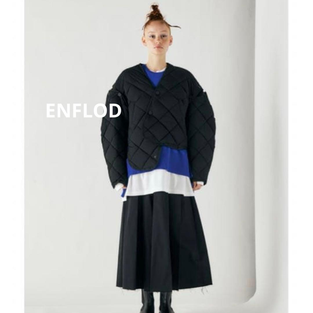 ENFOLD ブラック キルティング ダウンジャケット ベスト エンフォルド