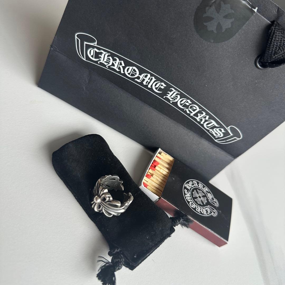 クロムハーツ　ダブルフローラルクロスリング