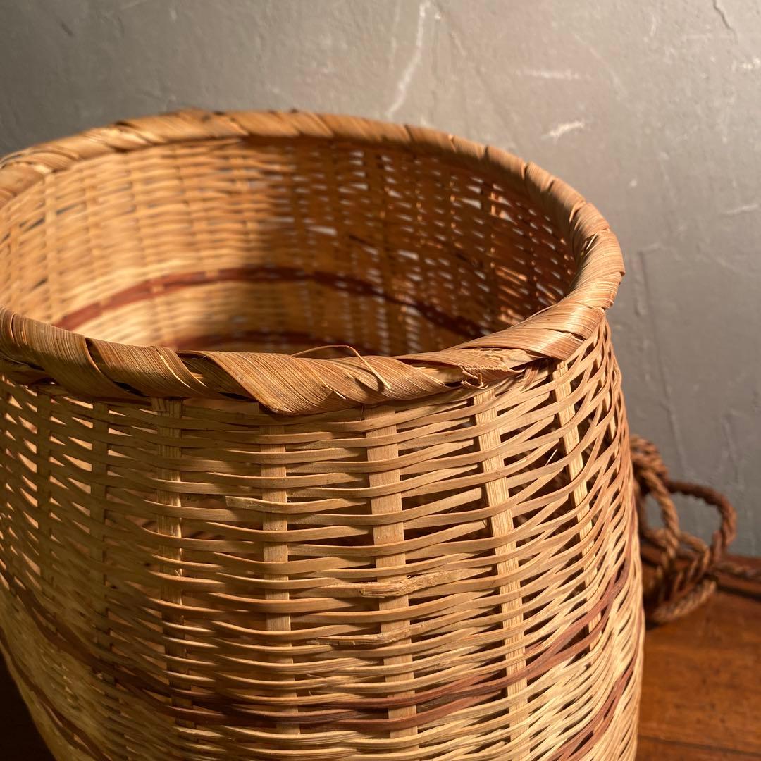 昭和レトロ 古道具 古民具 竹籠 背負いカゴ 骨董品 竹細工 山菜 - メルカリ