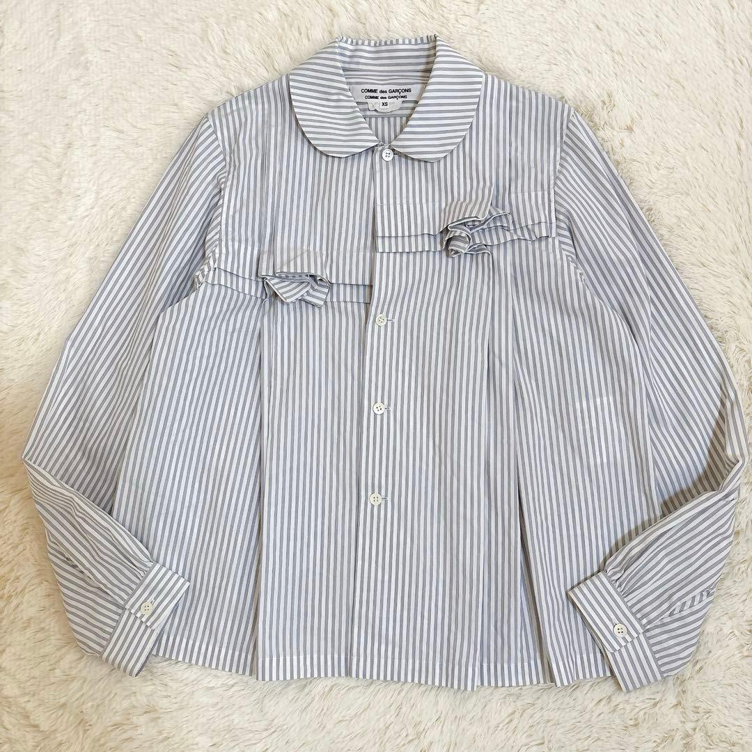 希少☆COMME des GARCONS ストライプ シャツ フリル 丸襟 楽天市場】コムデギャルソン・コムデギャルソン フリルシャツ（メンズ