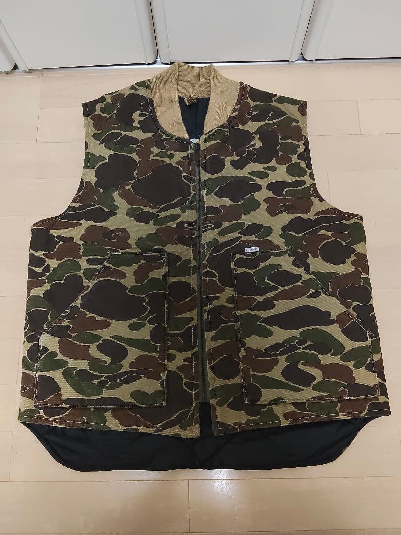カーハート カモフラージュ ベスト ヴィンテージ USA 80s
