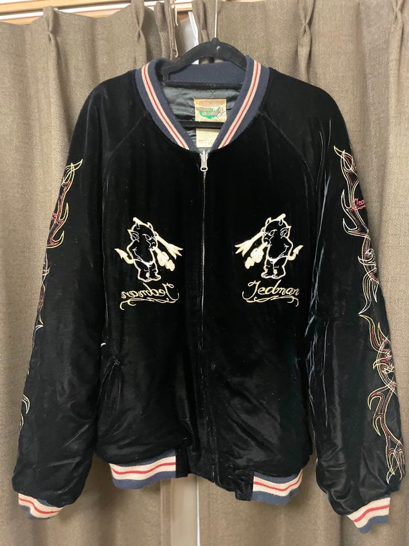 Tedman ベルベットスカジャン 1991年製レッドホットデビル　ヴィンテージ