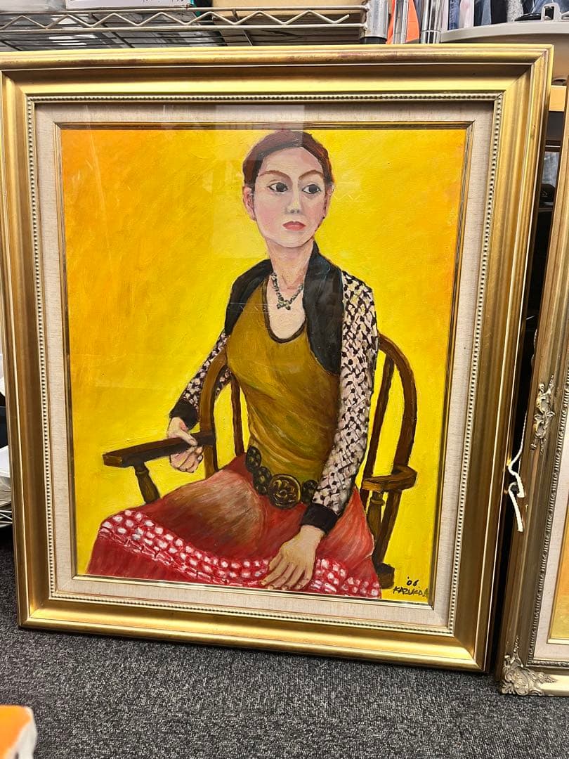 人物画 金色フレーム