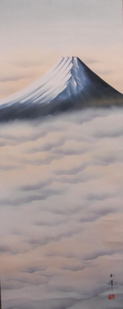 掛け軸 高月玉峰 富士 絹本 希少 軸装 茶道具 掛軸 美品 です。 掛け軸 翆城 山水夏画 絹本 希少 軸装 茶道具 掛軸 美品 です。