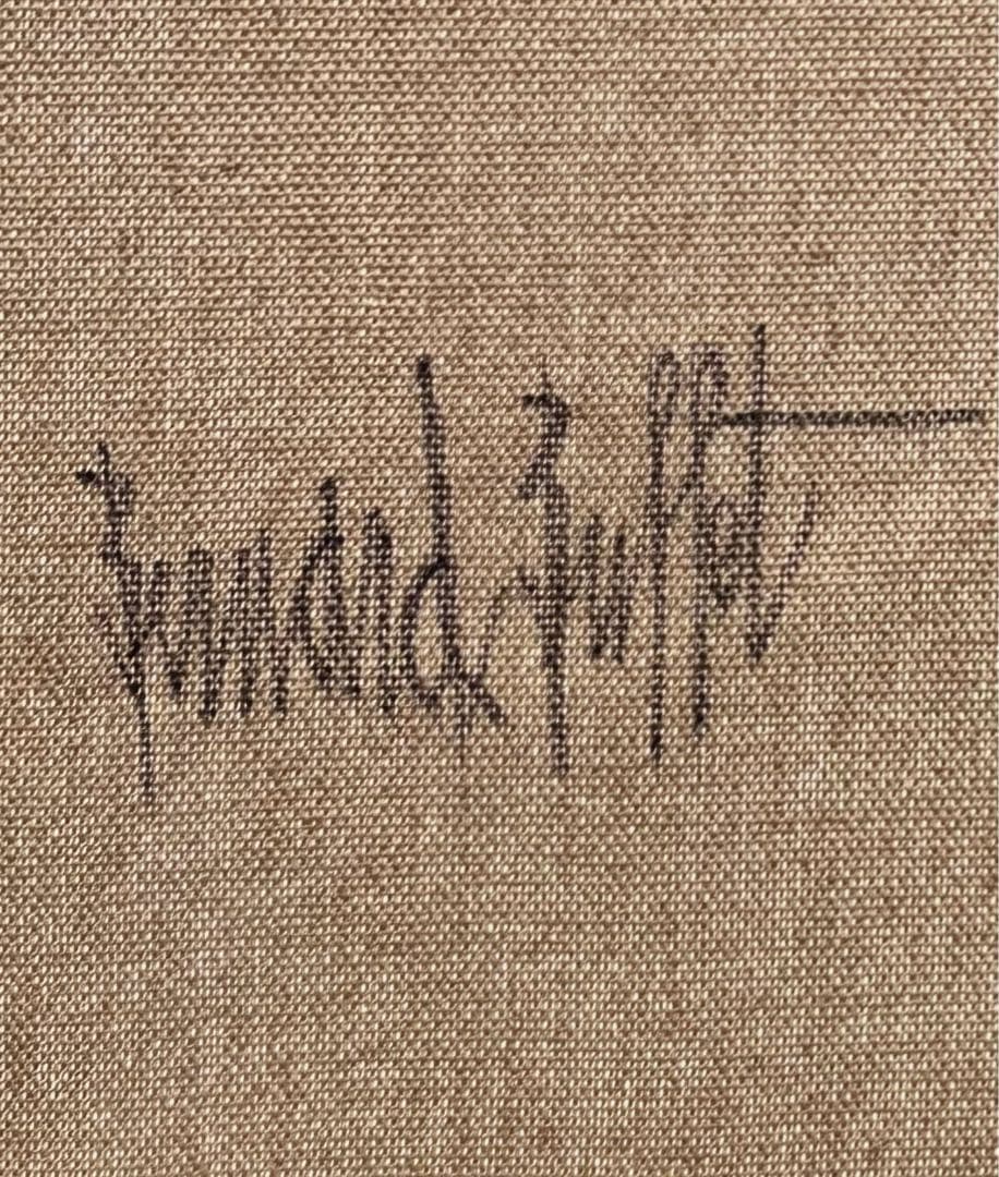 F4号】手描き油彩画 ベルナールビュッフェ【ミミズク】額縁 絵画