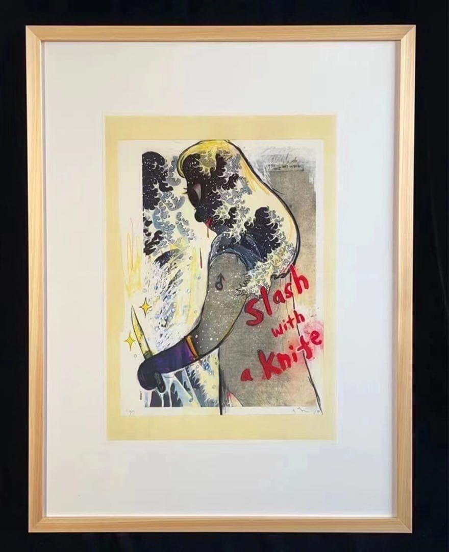 奈良美智サイン入り版画　限定カラー版画