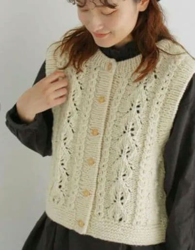 ツハルバイサマンサモスモス✿【ペルーニット】前後着ニットベスト