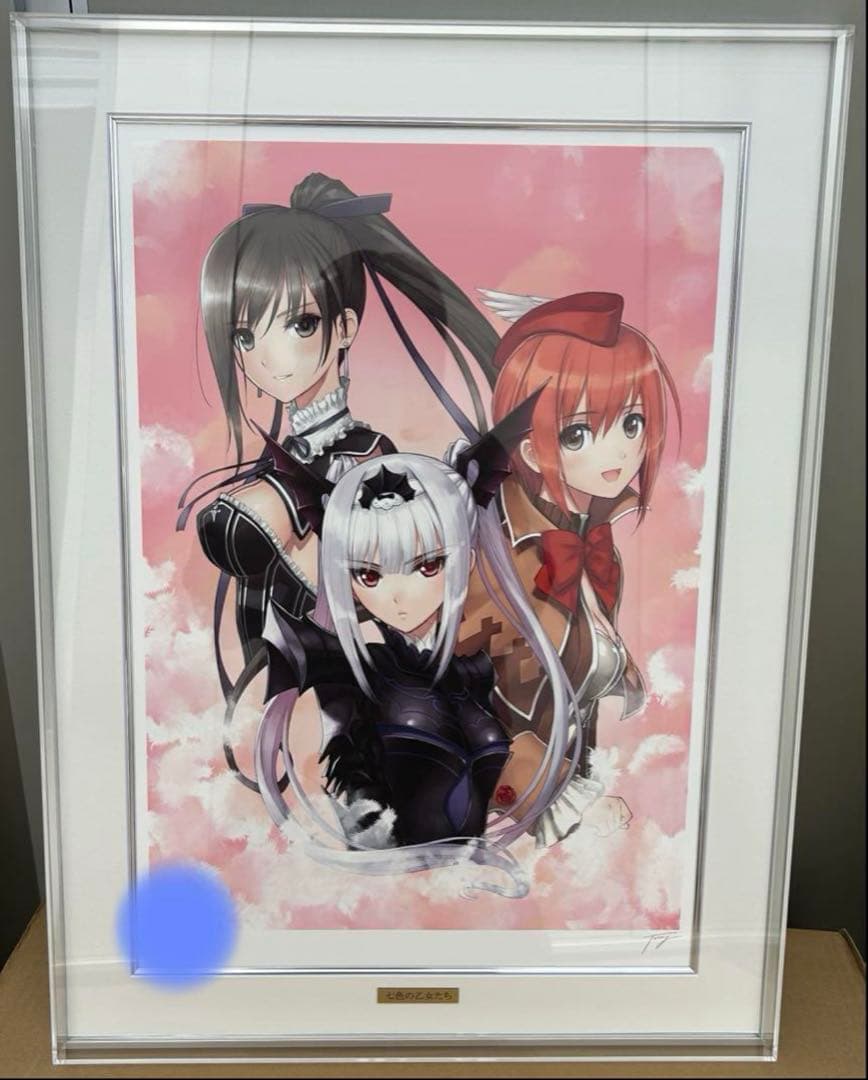 アールビバン　版画　tony 七色の乙女たち　　ミクスドメディア　未使用　トニー