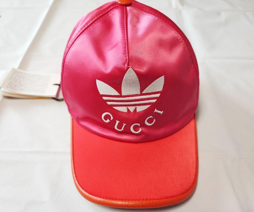 風星　新品未使用 adidas x GUCCI コラボ キャップ Lピンク