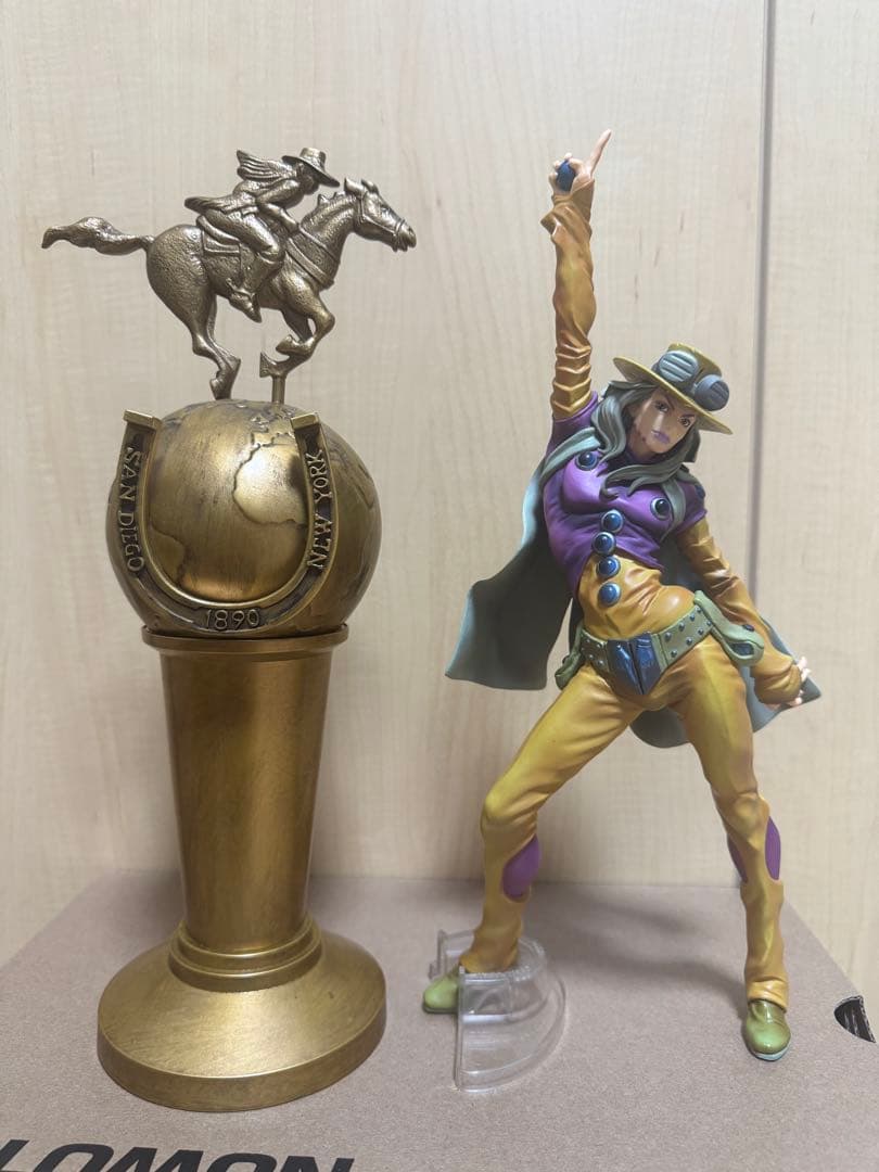 一番くじジョジョの奇妙な冒険　スティールボールラン Ａ賞トロフィー・Ｂ賞ジャイロ 一番くじ ジョジョの奇妙な冒険 STEEL BALL RUN」が発売決定！ジョニィ