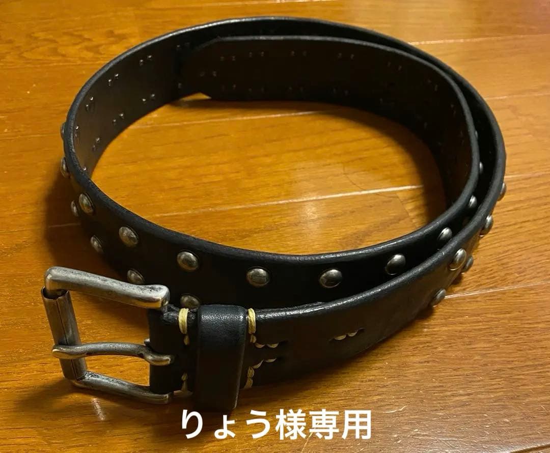 ヴィンテージワークス　スタッズベルト　DH5550サイズ33 VINTAGE WORKS / ビンテージワークス DH5550 FLANNEL スタッズ レザー