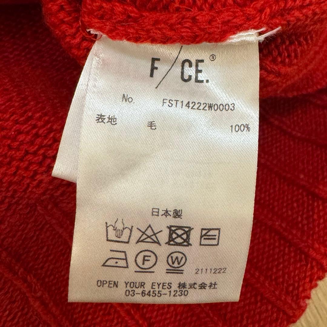 お値下げ F/CE 赤Vネック ハイネック ニット 長袖 Giselle掲載 - メルカリ