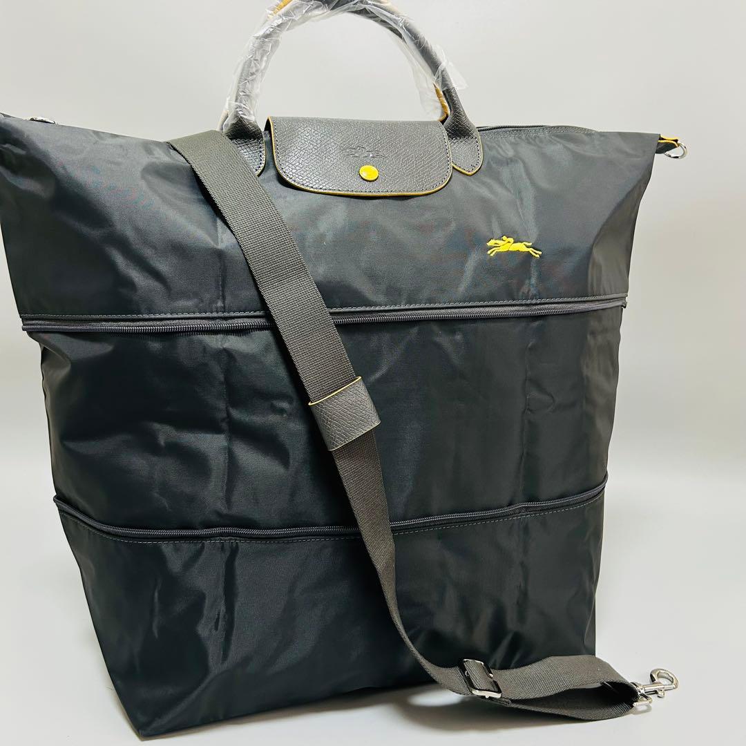 新品 ロンシャン ボストンバッグ ル・プリアージュ クラブ グレー 2way LONGCHAMP（ロンシャン） ボストンバッグ ル プリアージュ グリーン L