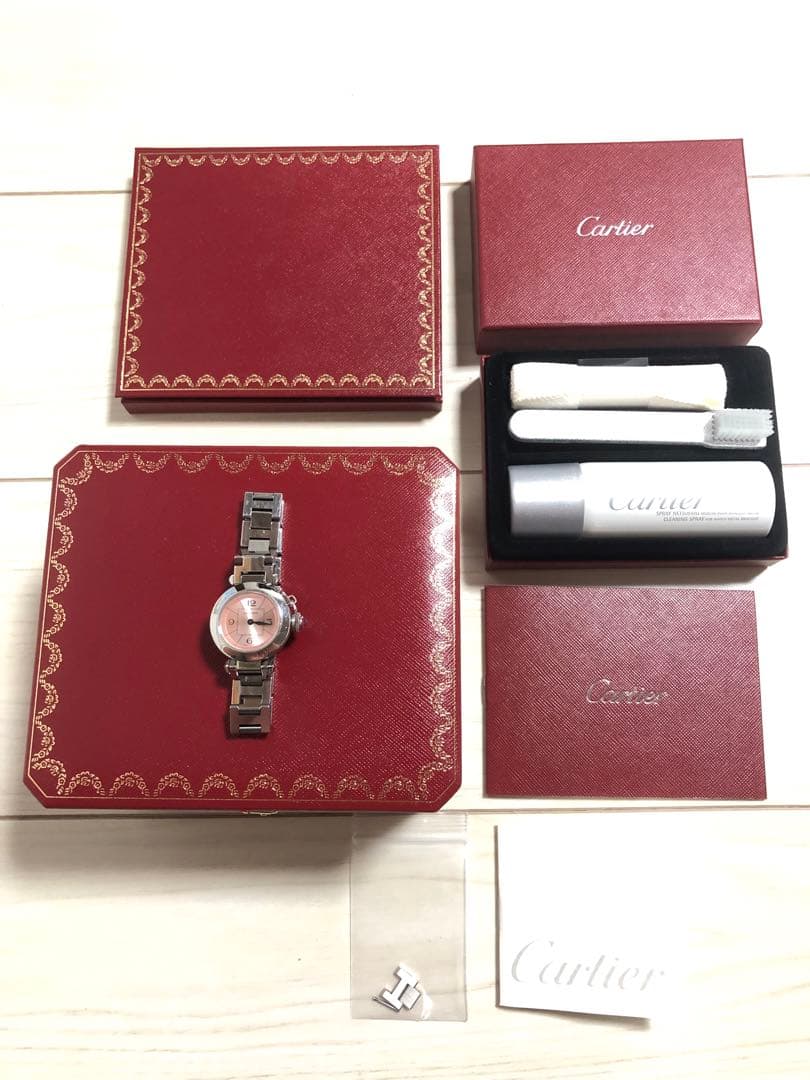 タイムセール！美品♡証明書、新品ベルト付き！カルティエ♡ミスパシャ♡ピンク