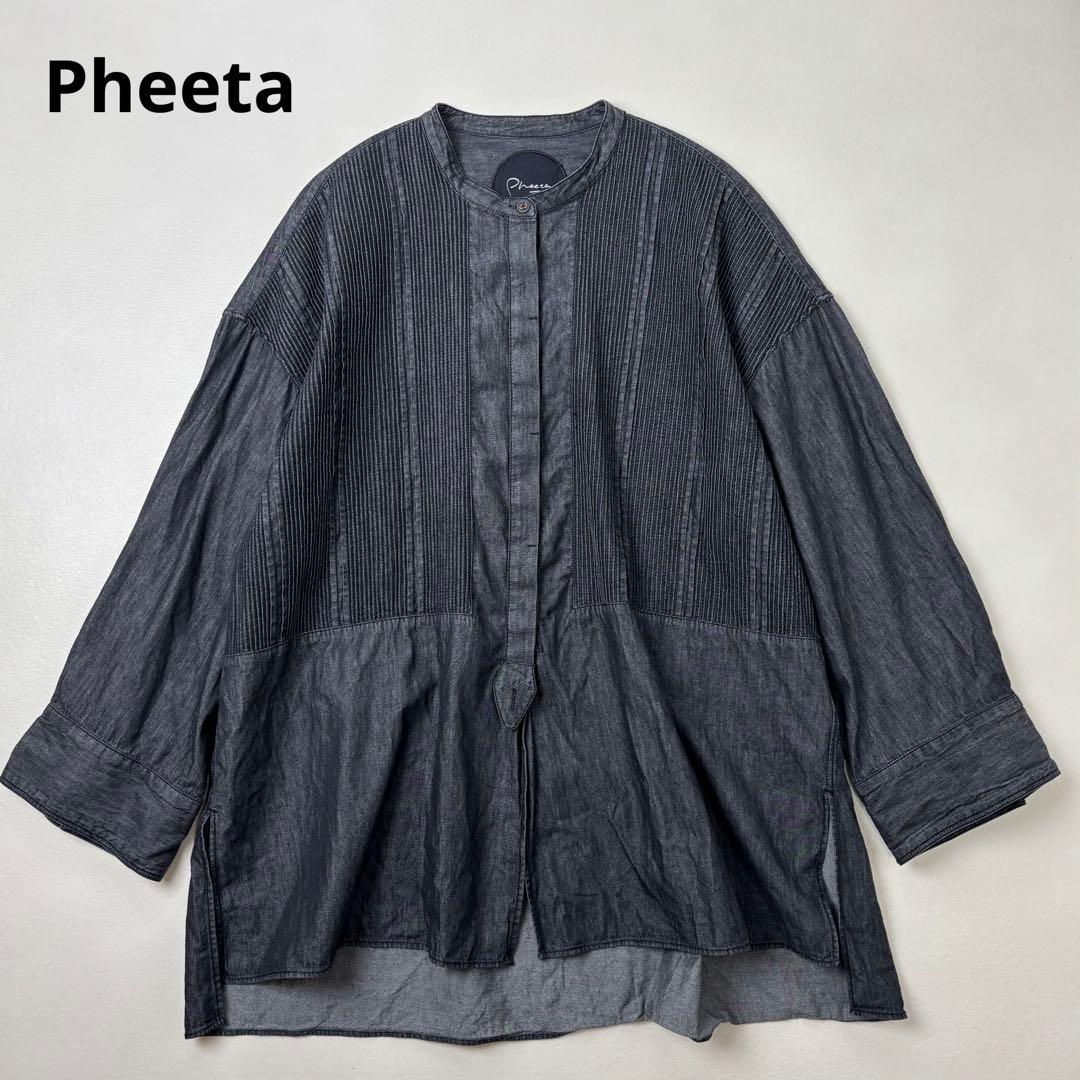 フィータ　Trinity ブラックデニムシャツ　ピンタック　ブザム　トリニティ