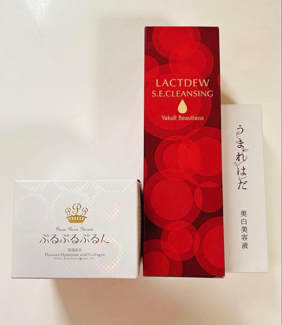 メイク落とし、クリーム、美容液セット