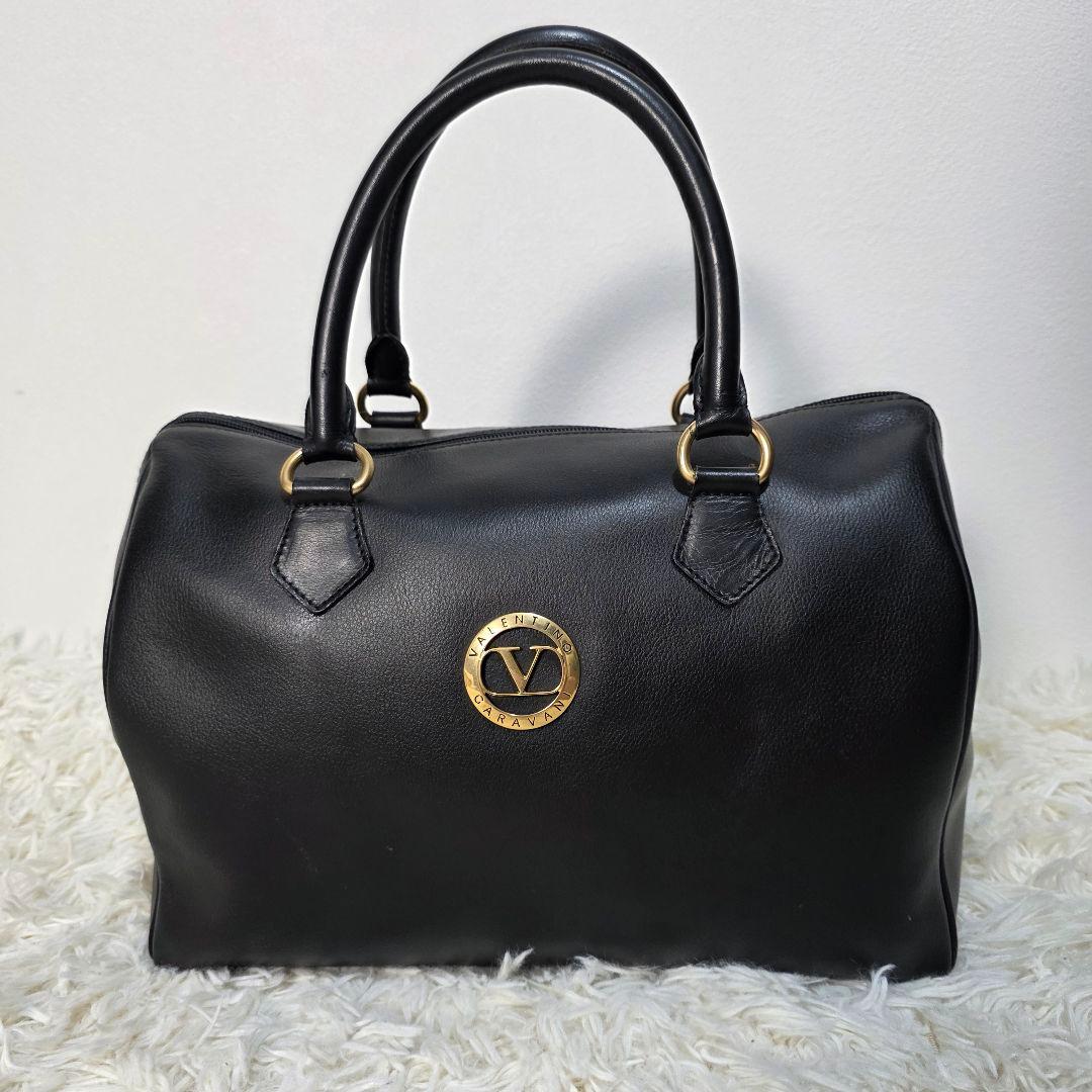 VALENTINO GARAVANI ミニボストンバッグ レザー ブラック